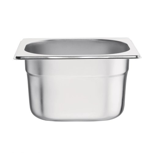 Vogue Stainless Steel Gastronorm Pan 1/6 100 mm Vogue Stainless Steel Gastronorm Pan 1/6 100 mm