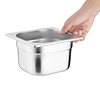 Vogue Stainless Steel Gastronorm Pan 1/6 100 mm Vogue Stainless Steel Gastronorm Pan 1/6 100 mm