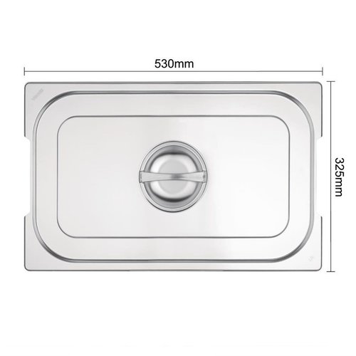 Vogue Pokrywka GN 1/1 ze stali nierdzewnej Vogue Pokrywka GN 1/1 ze stali nierdzewnej