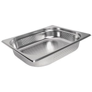 Vogue Pojemnik GN 1/2 150 mm ze stali nierdzewnej, perforowany Vogue Pojemnik GN 1/2 150 mm ze stali nierdzewnej, perforowany