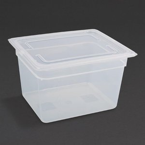 Vogue Polypropylane Container with a Lid GN 1/2 200 mm (Pack of 4)