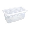 Vogue Polypropylene Container with a Lid GN 1/3 150 mm, Transparent (Pack of 4) Vogue Polypropylene Container with a Lid GN 1/3 150 mm, Transparent (Pack of 4)
