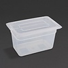 Vogue Polypropylene Container with a Lid GN 1/4 150 mm, Transparent (Pack of 4) Vogue Polypropylene Container with a Lid GN 1/4 150 mm, Transparent (Pack of 4)