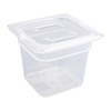 Vogue Polypropylene Container with a Lid GN 1/4 150 mm, Transparent (Pack of 4) Vogue Polypropylene Container with a Lid GN 1/4 150 mm, Transparent (Pack of 4)