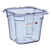 Araven ABS Gastronorm Container 1/6 150 mm Blue-Transparent Araven ABS Gastronorm Container 1/6 150 mm Blue-Transparent