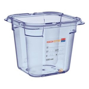 Araven ABS Gastronorm Container 1/6 150 mm Blue-Transparent Araven ABS Gastronorm Container 1/6 150 mm Blue-Transparent
