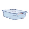 Araven ABS Gastronorm Container 1/2 100 mm Blue-Transparent Araven ABS Gastronorm Container 1/2 100 mm Blue-Transparent