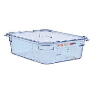 Araven ABS Gastronorm Container 1/2 100 mm Blue-Transparent Araven ABS Gastronorm Container 1/2 100 mm Blue-Transparent