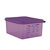 Araven Polypropylene Container with a Lid GN 1/2 150 mm, Purple-Transparent Araven Polypropylene Container with a Lid GN 1/2 150 mm, Purple-Transparent