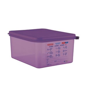 Araven Polypropylene Container with a Lid GN 1/2 150 mm, Purple-Transparent