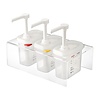 Araven Sauce Dispensers GN 1/9 Transparent 1.5Ltr (Pack of 3)