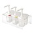 Araven Sauce Dispensers GN 1/9 Transparent 1.5Ltr (Pack of 3)