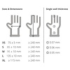 Vogue Vinyl Disposable Gloves, Size L, Powdered, Blue (Pack of 100)