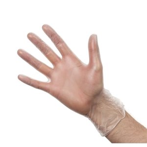 Vogue Vinyl Disposable Gloves, Size M, Powdered (Pack of 100) Vogue Vinyl Disposable Gloves, Size M, Powdered (Pack of 100)