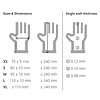 XXLselect Latex Disposable Gloves, Size L, Powder-Free (Pack of 100)