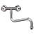XXLselect Double Handle Wall Mount Kitchen Faucet with Bottom Spout 300 mm