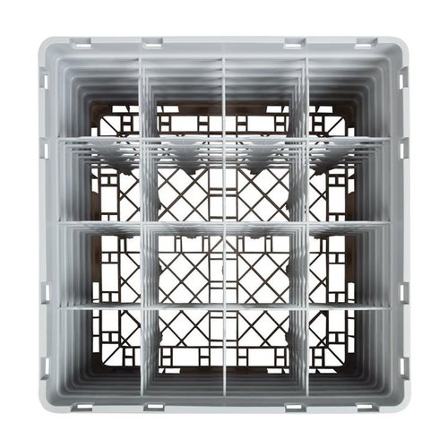 XXLselect Kosz do zmywarki na szkło 16 przegród / 500 x 500 x 349 mm, beżowy