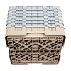 XXLselect Kosz do zmywarki na szkło 36 przegród / 500 x 500 x 349 mm, beżowy