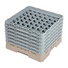 XXLselect Kosz do zmywarki na szkło 49 przegród / 500 x 500 x 349 mm, beżowy