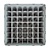 XXLselect Kosz do zmywarki na szkło 49 przegród / 500 x 500 x 349 mm, beżowy