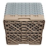 XXLselect Kosz do zmywarki na szkło 49 przegród / 500 x 500 x 349 mm, beżowy