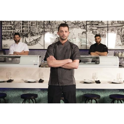 Chef Works Urban Koszula kucharska Urban Delancey | krótki rękaw | denim | rozmiary XS-XL