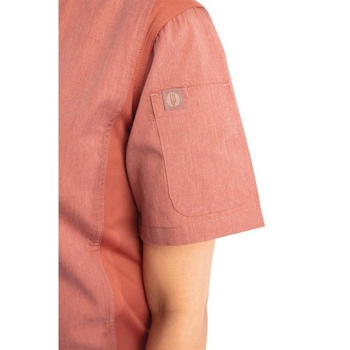 Chef Works Urban Koszula kucharska Urban Springfield | krótki rękaw | suwak | ceglasta | rozmiary XS-XL Chef Works Urban Koszula kucharska Urban Springfield | krótki rękaw | suwak | ceglasta | rozmiary XS-XL