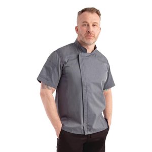 Chef Works Urban Koszula kucharska Urban Springfield | krótki rękaw | suwak | szaroniebieska | rozmiary XS-XL Chef Works Urban Koszula kucharska Urban Springfield | krótki rękaw | suwak | szaroniebieska | rozmiary XS-XL