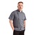Chef Works Urban Koszula kucharska Urban Springfield | krótki rękaw | suwak | szaroniebieska | rozmiary XS-XL