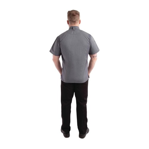 Chef Works Urban Chef Works Unisex Springfield Lightweight Short Sleeve Zipper Coat Ink Blue Size S Chef Works Urban Chef Works Unisex Springfield Lightweight Short Sleeve Zipper Coat Ink Blue Size S