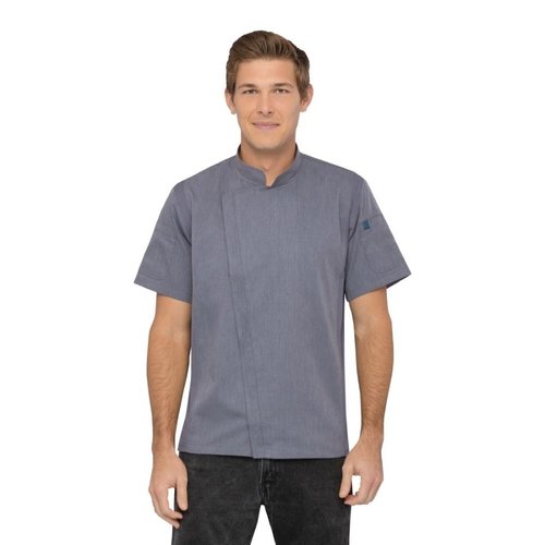 Chef Works Urban Chef Works Unisex Springfield Lightweight Short Sleeve Zipper Coat Ink Blue Size S Chef Works Urban Chef Works Unisex Springfield Lightweight Short Sleeve Zipper Coat Ink Blue Size S