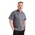 Chef Works Urban Chef Works Unisex Springfield Lightweight Short Sleeve Zipper Coat Ink Blue Size XL