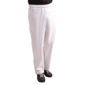 Whites Chefs Clothing Whites Easyfit Trousers Teflon White L