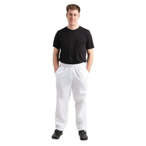 Whites Chefs Clothing Whites Easyfit Trousers Teflon White L Whites Chefs Clothing Whites Easyfit Trousers Teflon White L