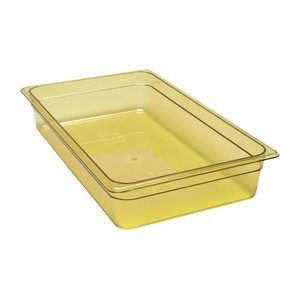 Cambro Pojemnik GN 1/1 100 mm z plastiku, żółto-transparentny, odporny na wysokie temperatury Cambro Pojemnik GN 1/1 100 mm z plastiku, żółto-transparentny, odporny na wysokie temperatury