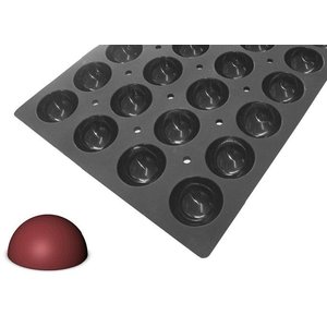 de BUYER Silicone molds - moul flex pro - mini hemispherical, 18 cakes DE BUYER de BUYER Silicone molds - moul flex pro - mini hemispherical, 18 cakes DE BUYER
