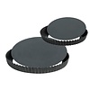 de BUYER Fluted pie pan, heavy, blue steel, ? 24 cm with removable bottom DE BUYER