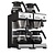 BRAVILOR BONAMAT Filter Coffee Machine with 4 Decanters, 24 L/h, 3,46 kW