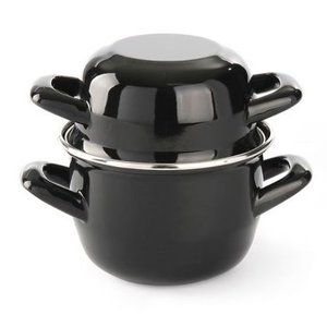 Hendi Enameled Mussels Pot with Lid 0,3 L Ø 100 mm