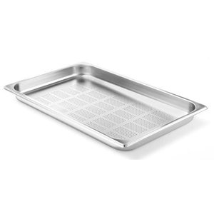 Hendi Stainless Steel Gastronorm Container 1/1 40 mm, Perforated