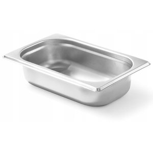 Hendi Stainless Steel Gastronorm Container 1/4 65 mm Hendi Stainless Steel Gastronorm Container 1/4 65 mm