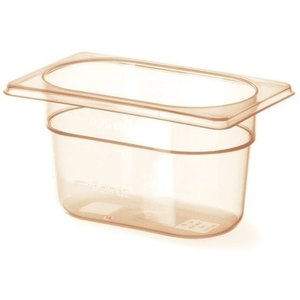 Hendi Grilamid Gastronorm Container 1/9 65 mm, Transparent-Yellow High Temperature Resistant Hendi Grilamid Gastronorm Container 1/9 65 mm, Transparent-Yellow High Temperature Resistant