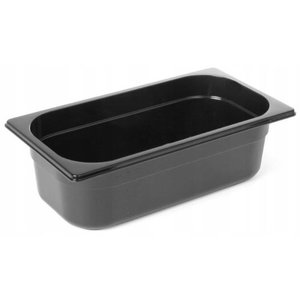 Hendi Polycarbonate Gastronorm Container 1/4 65 mm, Black
