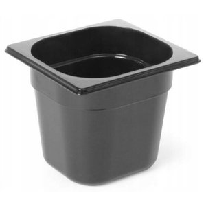 Hendi Polycarbonate Gastronorm Container 1/6 65 mm, Black