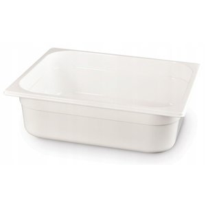 Hendi Polycarbonate Gastronorm Container 1/2 65 mm, White