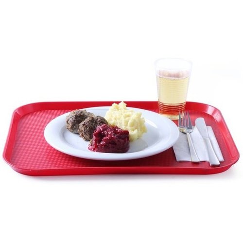 Hendi Prostokątna taca do serwowania Fast Food 350 x 450 mm z polipropylenu, szara Hendi Prostokątna taca do serwowania Fast Food 350 x 450 mm z polipropylenu, szara