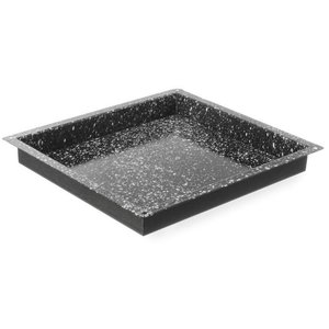 Hendi Pojemnik GN 2/3 40 mm ze stali emaliowanej czarny, konwektomat