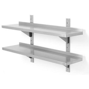 XXLselect Double hanging shelf - adjustable, with dimensions 800 x 300 x (H) 600 mm