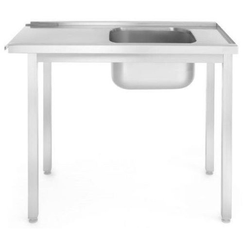 XXLselect Left loading table for dishwashers with a sink - twisted, dimensions 1000x600x (H) 850 mm XXLselect Left loading table for dishwashers with a sink - twisted, dimensions 1000x600x (H) 850 mm