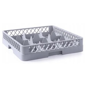 Hendi Gray Dishwasher Glassware Basket 9 compartments / 500 x 500 x 104 mm